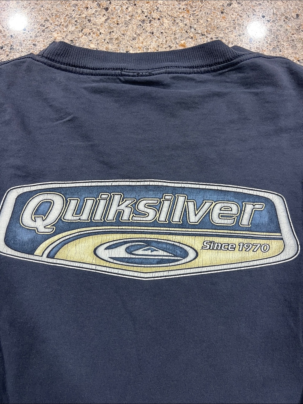 Vintage xl USA made long sleeve quicksilver skate surf shirt 100% cotton z24